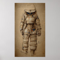 Astronaut Anzug, Sketche Leonardo da Vinci Stil