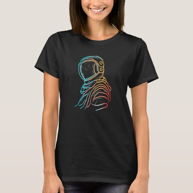 Astronaut  Artistic Outer Space Captain 1 T-Shirt (Vorderseite)