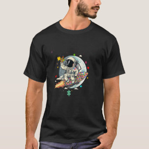 Astronaut ASL Liebe Gebärdensprache Autismus-Bewus T-Shirt