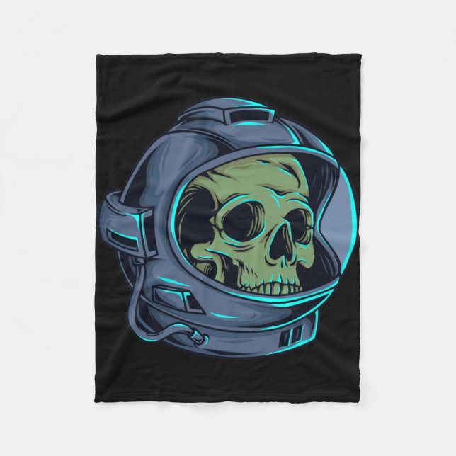 Astronaut Astro Skull Fleecedecke (Vorderseite)