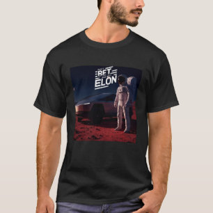 Astronaut auf dem Mars mit futuristischem elektris T-Shirt