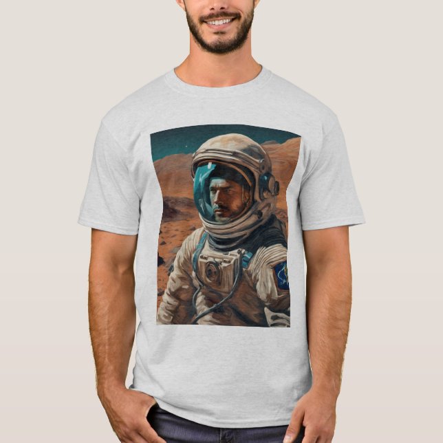 Astronaut auf dem Mars T-Shirt (Vorderseite)