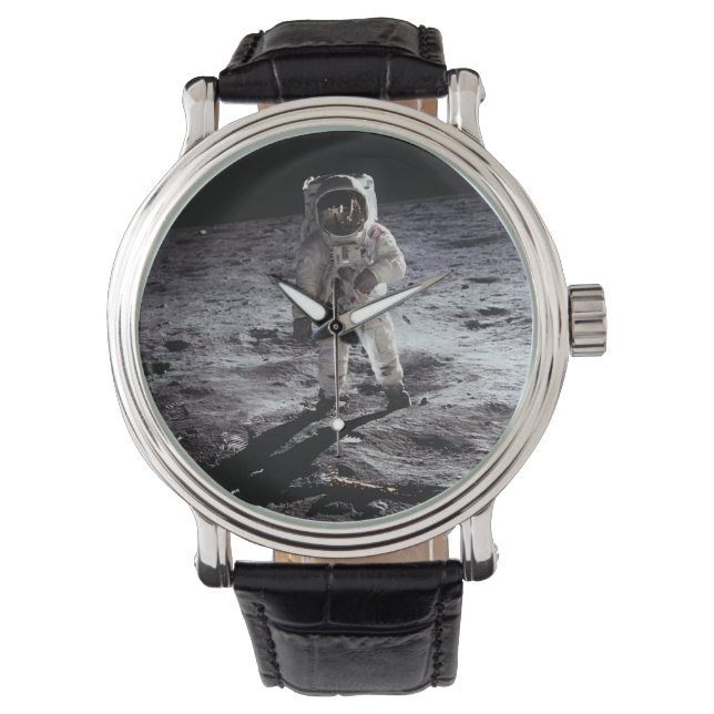 Astronaut auf dem Mond Armbanduhr (Vorderseite)