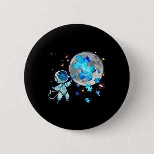 Astronaut auf dem Mond Button
