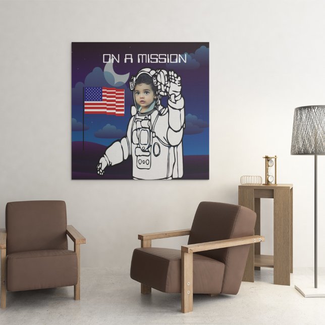 Astronaut auf dem Mond Weltraumjunge Poster (Von Creator hochgeladen)