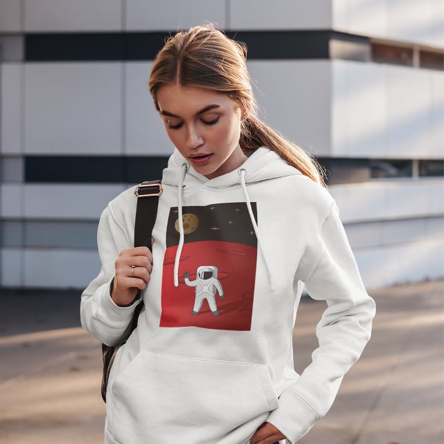 Astronaut auf dem Roten Planeten Mars Space Explor Hoodie (Von Creator hochgeladen)