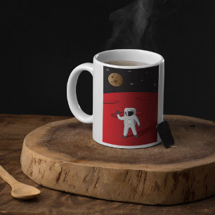 Astronaut auf dem Roten Planeten Mars Space Explor Kaffeetasse