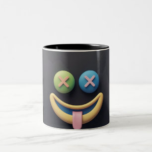 Astronaut auf einem Ringplaneten Galaxy Coffee M Zweifarbige Tasse