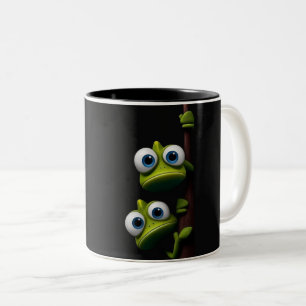 Astronaut auf einem Ringplaneten Galaxy Coffee M Zweifarbige Tasse