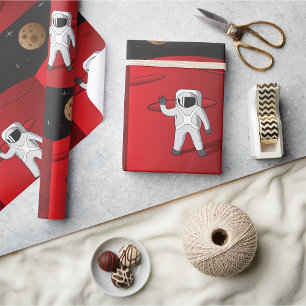 Astronaut auf Mars Geschenkpapier