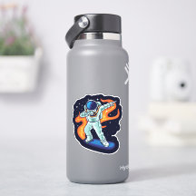 Astronaut auf Skateboard 4" Kiss Cut Vinyl Sticker