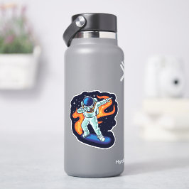 Astronaut auf Skateboard 4" Kiss Cut Vinyl Sticker