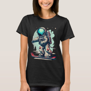 Astronaut auf Snowboard Funny Astronaut Ski On S T-Shirt