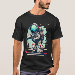 Astronaut auf Snowboard Funny Astronaut Ski On S T-Shirt