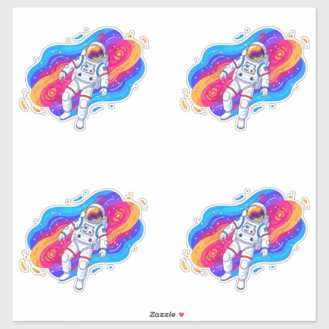 Astronaut Aufkleber (Blatt)