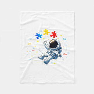 Astronaut Autism Awareness Autistic Boys Kids Fleecedecke
