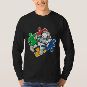 Astronaut Autism Funny Bunny Astronaut T-Shirt