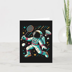 Astronaut Badminton Spieler Shuttle Sport  Karte