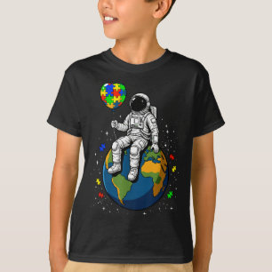 Astronaut-Ballon Autismus-Bewusstsein Weltraum aut T-Shirt