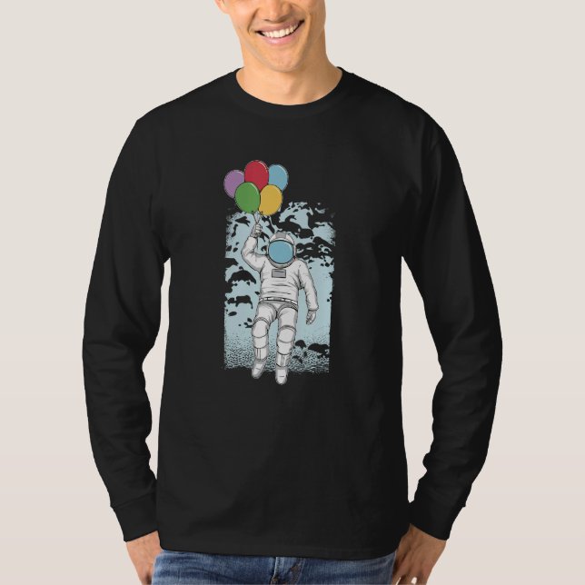 Astronaut Balloons Vex Playful Imaginative Space B T-Shirt (Vorderseite)