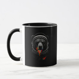Astronaut Bär mit Neonfarbe tropft Kosmisches Tier Tasse
