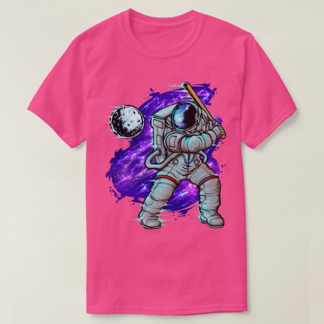 Astronaut Baseball Batter T-Shirt (Design vorne)