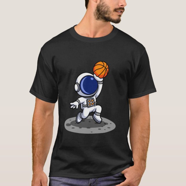 Astronaut Basketball Adventure T-Shirt (Vorderseite)