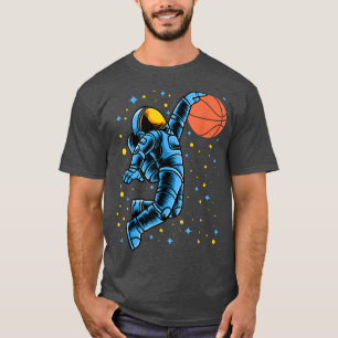 Astronaut Basketball Spieler im Planet Space Coach T-Shirt
