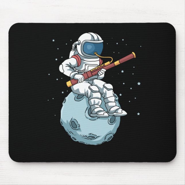 Astronaut Bassoon Band Spieler Bassoonist Bassoon Mousepad (Vorne)