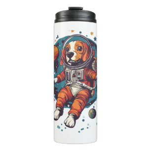 Astronaut-Beagle - WeltraumExplorer-Hund Thermosbecher