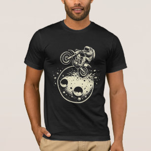 Astronaut beim Wheelie auf dem Mars T-Shirt