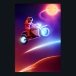 Astronaut Biker Poster - Shooting for Moon Pop Art<br><div class="desc">Vintage SiFi trifft Rebellengeist in diesem kosmischen Biker Poster! 3 retro color schemas (wählen Sie 60er/80er/neon) Customizable license plate (add your name) Premium sclossy paper (color farbig!) Multiple size (12x18", 24x36" und mehr) Perfect For: ・ Man coves 🏍️ ・ NASA-Nerds 🚀 ・ Geschenk für 🎁 galaktische Devise für futuristische Fahrer...</div>