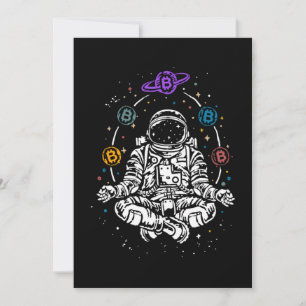 Astronaut Bitcoin Crypto Space BTC Kryptowährung Einladung