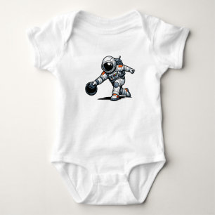 Astronaut Bowling Baby Strampler