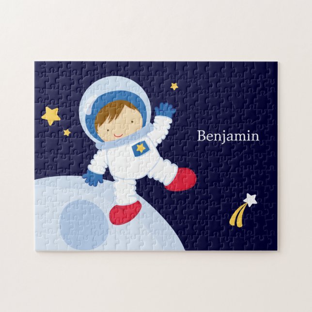 Astronaut Boy Kid's Personalisiert (Horizontal)