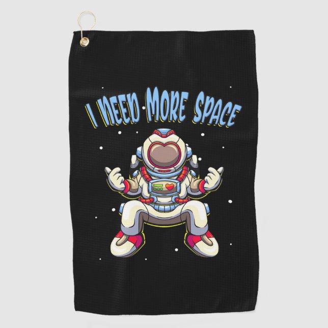Astronaut braucht mehr Platz Golfhandtuch (Vorderseite)