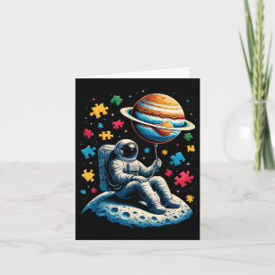 Astronaut Bylloon Autismus Awareness Space Karte