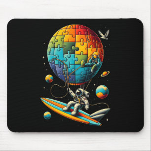 Astronaut Bylloon Autistic Awareness Space Autisti Mousepad