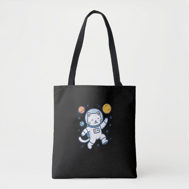 Astronaut Cat Adventure Tasche (Vorderseite)