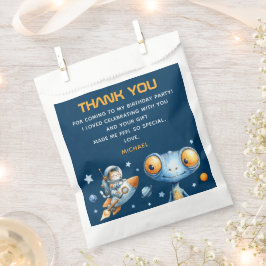Astronaut Cat Blast Off 1st Birthday Thank You Geschenktütchen