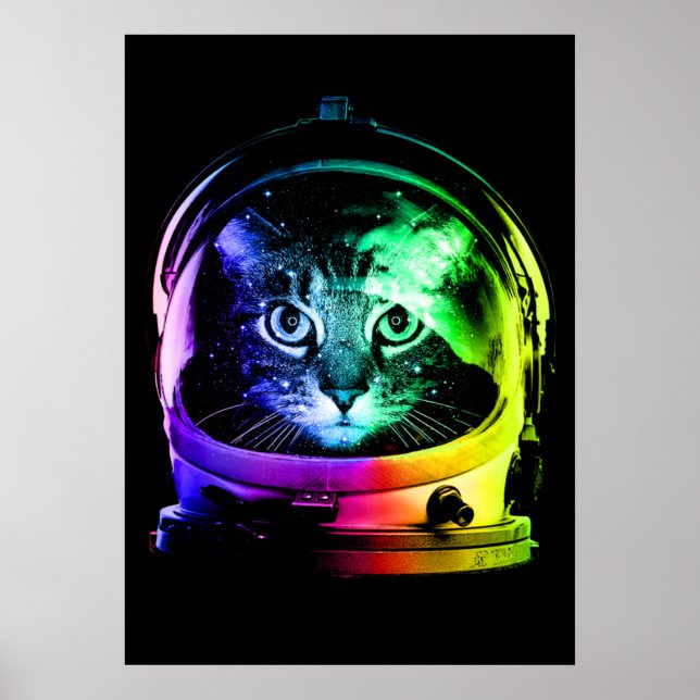 Astronaut Cat Classic Cat Lover Poster (Vorne)