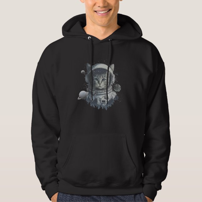 Astronaut Cat Hoodie (Vorderseite)