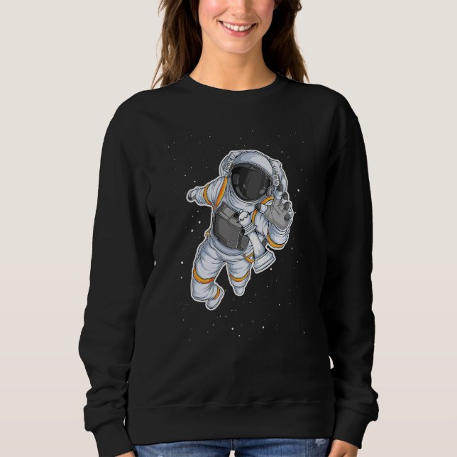 Astronaut Chess Piece Queen Nerd Geek space gift Sweatshirt (Vorderseite)