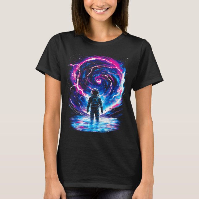 Astronaut Cosmic Outer Space Galaxy Science  T-Shirt (Vorderseite)
