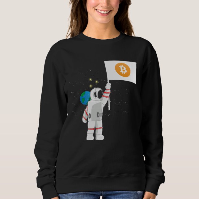 Astronaut Crypto Cryptocurrencies Crypto Trader Sweatshirt (Vorderseite)
