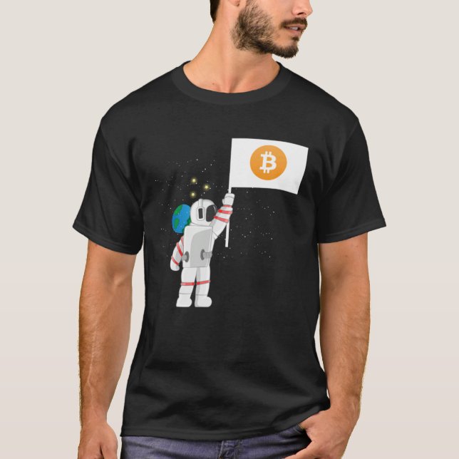 Astronaut Crypto Cryptocurrencies Crypto Trader T-Shirt (Vorderseite)
