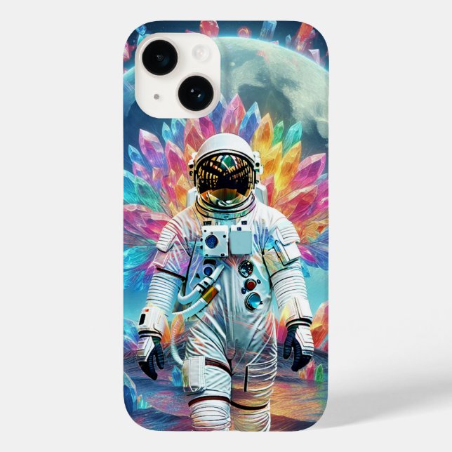 Astronaut Crystal Dream Case-Mate iPhone 14 Hülle (Rückseite)