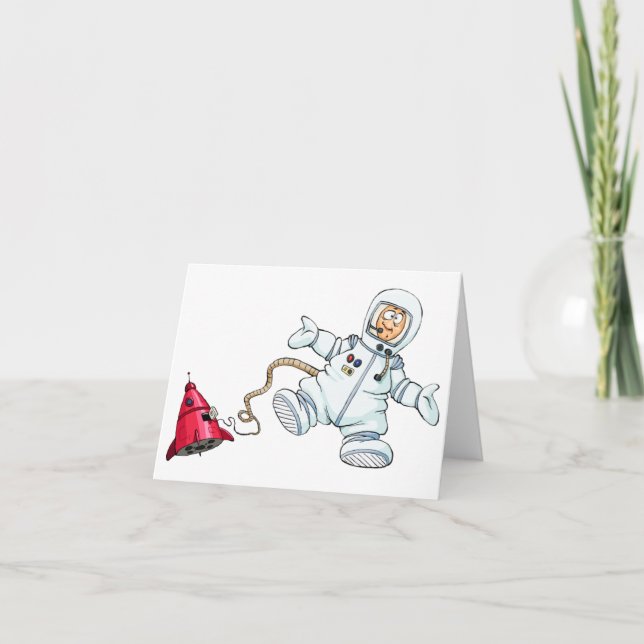 Astronaut Dankeskarte (Vorderseite)