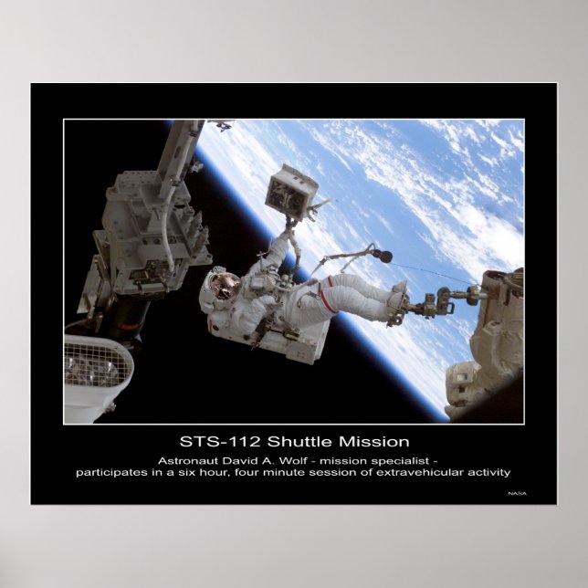 Astronaut David A. Wolf STS-112 Space Walk Poster (Vorne)