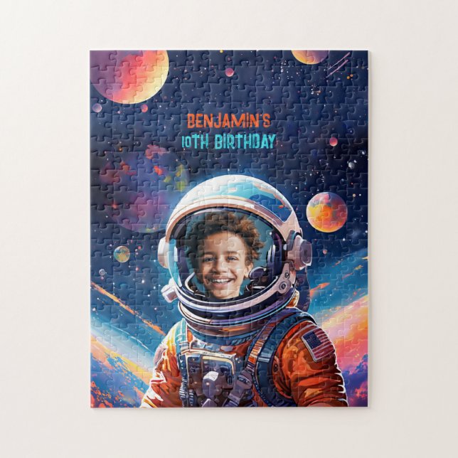 Astronaut Deep Space Sky Planets Photo Birthday (Vertikal)